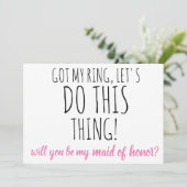 Werden Sie meine Trauzeugin sein? Einladung (Stehend Vorderseite)