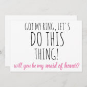 Werden Sie meine Trauzeugin sein? Einladung (Vorne/Hinten)