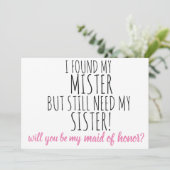 Werden Sie meine Trauzeugin sein? Einladung (Stehend Vorderseite)