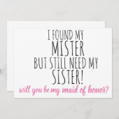 Werden Sie meine Trauzeugin sein? Einladung (Vorne/Hinten)