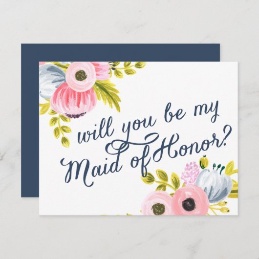 WERDEN SIE MEINE TRAUZEUGIN sein? Einladung (Vorne/Hinten)