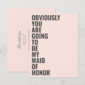 Werden Sie meine Trauzeugin sein? Einladungspostkarte (Vorne/Hinten)