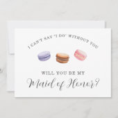 Werden Sie meine Trauzeugin sein? Französisch Maca Einladung (Vorderseite)