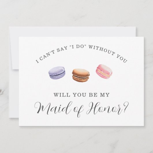 Werden Sie meine Trauzeugin sein? Französisch Maca Einladung (Vorderseite)
