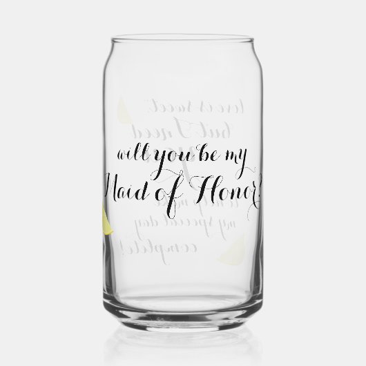 Werden Sie meine Trauzeugin sein Geschenk für eine Dosenglas (Rückseite)