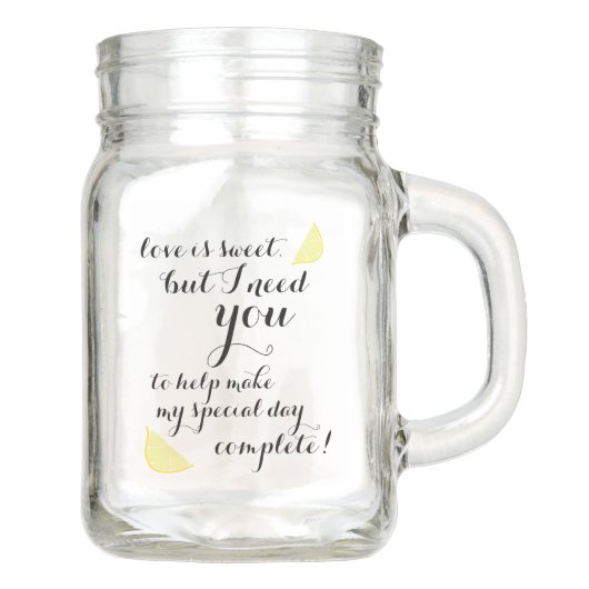 Werden Sie meine Trauzeugin sein Geschenk für eine Einmachglas (Vorderseite)