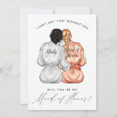 Werden Sie meine Trauzeugin sein? Mädchen aus Seid Einladung (Vorderseite)