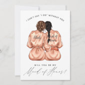 Werden Sie meine Trauzeugin sein? Mädchen aus Seid Einladung (Vorderseite)