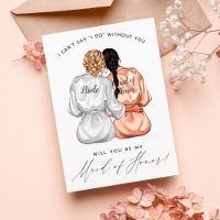 Werden Sie meine Trauzeugin sein? Mädchen aus Seid