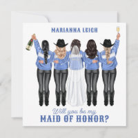 Werden Sie meine Trauzeugin sein? Mädchen in Denim