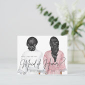 Werden Sie meine Trauzeugin sein? Mädchen in Robes Einladung (Stehend Vorderseite)