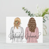 Werden Sie meine Trauzeugin sein? Mädchen in Robes Einladung (Stehend Vorderseite)