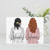 Werden Sie meine Trauzeugin sein? Mädchen in Robes Einladung (Stehend Vorderseite)