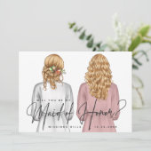 Werden Sie meine Trauzeugin sein? Mädchen in Robes Einladung (Stehend Vorderseite)