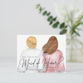 Werden Sie meine Trauzeugin sein? Mädchen in Robes Einladung (Stehend Vorderseite)