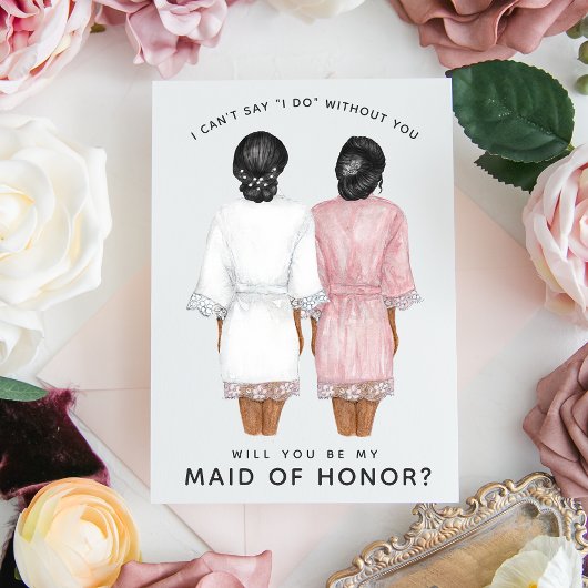 Werden Sie meine Trauzeugin sein? Mädchen in Robes Einladung