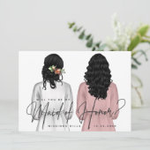 Werden Sie meine Trauzeugin sein? Mädchen in Robes Einladung (Stehend Vorderseite)