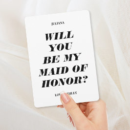 Werden Sie meine Trauzeugin sein? Moderner Text Ei Einladung