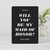 Werden Sie meine Trauzeugin sein? Moderner Text Einladung (Stehend Vorderseite)