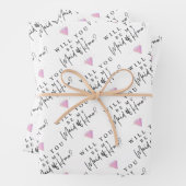Werden Sie meine Trauzeugin sein, Papierblätter zu Geschenkpapier Set (Beispiel)