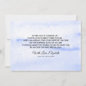 Werden Sie meine Trauzeugin sein? Royal Blue Flora Einladung (Rückseite)