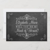 Werden Sie meine Trauzeugin sein? Tafelkarten Einladung (Vorderseite)