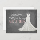 Werden Sie meine Trauzeugin sein| Überlaufhilfe Einladung (Vorne/Hinten)