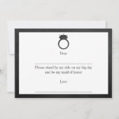 Werden Sie meine Trauzeugin sein? Umrandungsring Einladung (Rückseite)