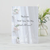 Werden Sie meine Trauzeugin sein, Vintage Spitzen  Einladung (Stehend Vorderseite)