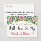 Werden Sie meine Trauzeugin sein| Vorschlag Einladung (Vorne/Hinten)