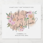 Werden Sie meine Trauzeugin sein? Weinkeller Schaumweinetikett (Einzelnes Label)