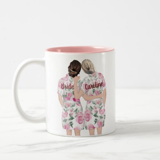 Werden Sie meine Trauzeugin sein? Zweifarbige Tasse (Links)