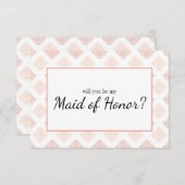 Werden Sie meine Trauzeugin Soft Peachy Blush Dam? (Vorne/Hinten)