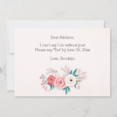 Werden Sie meine Trauzeuginnen Brünett sein? Einladung (Rückseite)