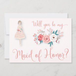 Werden Sie meine Trauzeuginnen Brünett sein? Einladung