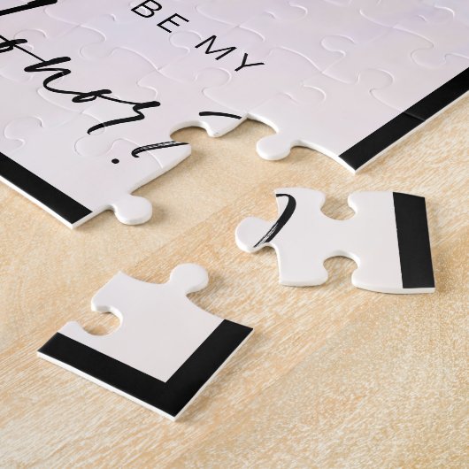 Werden Sie meine Trauzeuginnen sein? Trendy Script Puzzle (Seite)