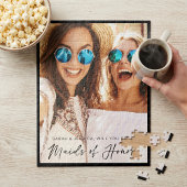 Werden Sie meine Trauzeuginnen sein? Trendy Script Puzzle