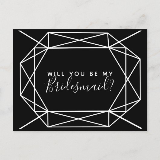 Werden Sie meine überragende Postkarte geometrisch (Vorderseite)