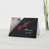 Werden Sie meine Usher Einladung mit Red Krawatte  (Vorderseite)