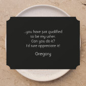 Werden Sie meine Usher Questions für Sie sein? Einladung