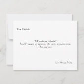 Werden Sie meine Usherette sein Einladung (Rückseite)