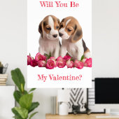 Werden Sie meine Valentine-Beagle sein, die Poster (Heimbüro)