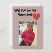 Werden Sie meine Valentine-Flachkarte sein? Dankeskarte (Vorderseite)