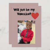 Werden Sie meine Valentine-Flachkarte sein? Dankeskarte (Vorne/Hinten)