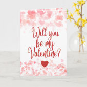 Werden Sie meine Valentine-Grußkarte sein? Karte (Gelbe Blume)