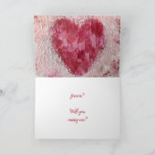Werden Sie meine Valentine, Herz-Vorschlagskarte s Karte (Innenseite)