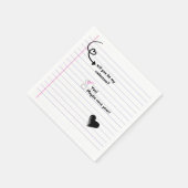 Werden Sie meine Valentinin-Note Napkins sein? Serviette (Ecke)