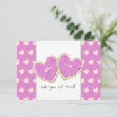 werden Sie meine valentinische Cookies-Nachricht s Karte (Stehend Vorderseite)