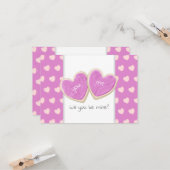 werden Sie meine valentinische Cookies-Nachricht s Karte (Vorderseite/Rückseite Beispiel)