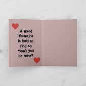 Werden Sie meine Valentinkarte sein? Dankeskarte (Innenseite)